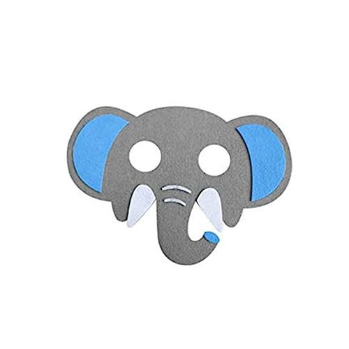 BESTonZON 5 Stück Teiliges Filz Tiermasken für Witzige und Sichere Gesichtsmasken für Geburtstagsparty Kostüm und Aufführung Elefant Tiger Giraffe Zebra von BESTonZON