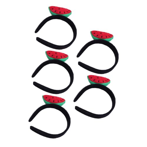 BESTonZON 5 Stück Teiliges Wassermelonen Haarreifen Plüsch Stirnband Fruchtiges Sommeraccessoire für Damen Hawaii Motto Party Kostüm Geburtstag Halloween BESTonZON 5 Stück Teiliges Wassermelonen Haarreifen Plüsch Stirnband Fruchtiges Sommeraccessoire für Damen Hawaii Motto Party Kostüm Geburtstag Halloween von BESTonZON