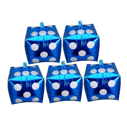 BESTonZON 5 Stück Teiliges Würfel Luftballons für Themenpartys Dekoration für Spielabende Geburtstagsfeiern und Besondere Anlässe Große Glänzende Dice Ballons für Unvergessliche BESTonZON 5 Stück Teiliges Würfel Luftballons für Themenpartys Dekoration für Spielabende Geburtstagsfeiern und Besondere Anlässe Große Glänzende Dice Ballons für Unvergessliche von BESTonZON