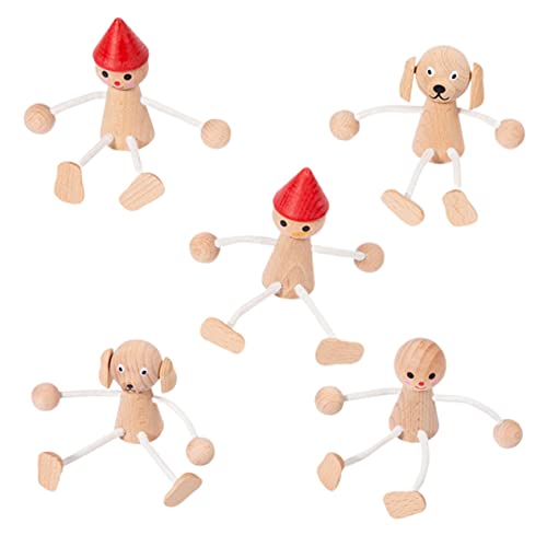 BESTonZON 5 Stück Tierpuppen-Ornamente Zappeln Miniatur Ausgestopft Mit Beinen Dinosaurier Auto Mikro Roboter DIY Tiere Marienkäfer Figur Körper Hammer Uhrwerkbeinig Peg-Puppe Holz BESTonZON 5 Stück Tierpuppen-Ornamente Zappeln Miniatur Ausgestopft Mit Beinen Dinosaurier Auto Mikro Roboter DIY Tiere Marienkäfer Figur Körper Hammer Uhrwerkbeinig Peg-Puppe Holz von BESTonZON