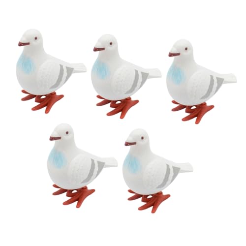 BESTonZON 5 Stücke Wind-up Taube Spielzeug Cartoon Jungen Und Mädchen Taube Uhrwerk Spielzeug Frühen Lernen Dekorative Ornament von BESTonZON