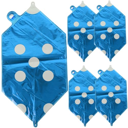 BESTonZON 5 Stück Würfel Aluminiumfolie Luftballons Blau Würfelförmige Partydeko für Spielabend Geburtstagsfeier Mottoparty Langlebige Festivaldekoration BESTonZON 5 Stück Würfel Aluminiumfolie Luftballons Blau Würfelförmige Partydeko für Spielabend Geburtstagsfeier Mottoparty Langlebige Festivaldekoration von BESTonZON