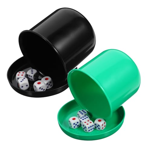 BESTonZON 5 Stück Würfelkombination Farbig Würfelschüttler Geladene Würfelspiel Würfelbecher Lustig Bunt Spiel Mit Würfeln Unterhaltung Spiel Bausatz von BESTonZON