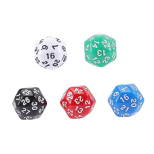 BESTonZON 5 Stück Zahlenwürfel Kartenspiele Spielwürfel Edelstein Würfel Große Würfel Riesige Würfel Jumbo-würfel Sequenz Brettspiel Geladene Würfel Zahlenspielzeug Würfel-stütze Acryl von BESTonZON