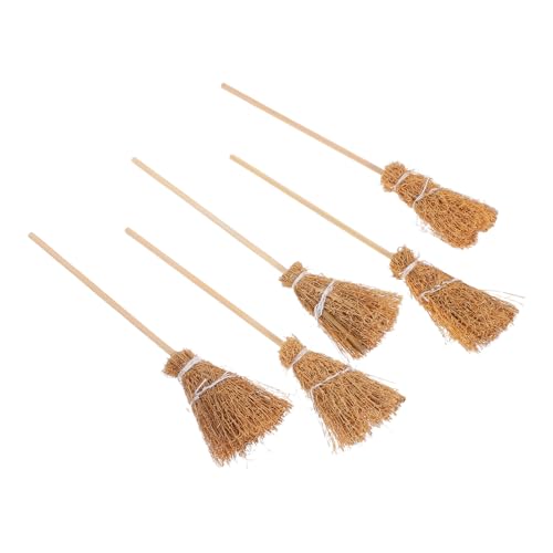 BESTonZON 5-teiliges Miniatur-Besen-Set: Mini-Besen, Puppenhaus-Reinigungsmittel, Miniatur-Hauszubehör für Puppenhaus, Küchen- und Gartendekor für Heimwerker und Sammler BESTonZON 5-teiliges Miniatur-Besen-Set: Mini-Besen, Puppenhaus-Reinigungsmittel, Miniatur-Hauszubehör für Puppenhaus, Küchen- und Gartendekor für Heimwerker und Sammler von BESTonZON