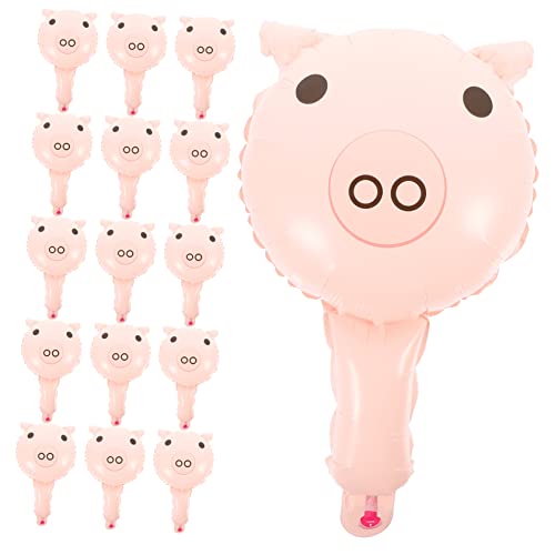 BESTonZON 50 Stück Aufblasbare Cartoon Schwein Ballons Lustige Aluminiumfolie Ornamente für Kindergeburtstage und Tier Themenfeiern von BESTonZON