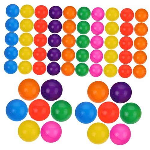 BESTonZON Pits Pick up 50 Stück Weiches Rundes Baby-poolspielzeug Aus Kunststoff Bunt Zum Spielen von BESTonZON