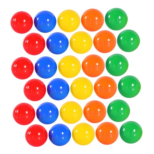 BESTonZON 50 Stück Bunte Wiederverwendbare Kunststoff lottokugeln mit Öffnung Nahtlose Lose für Tombola Partyspiele Feierlichkeiten Befüllbare Glückslose in Farben Langlebig und Farbecht von BESTonZON