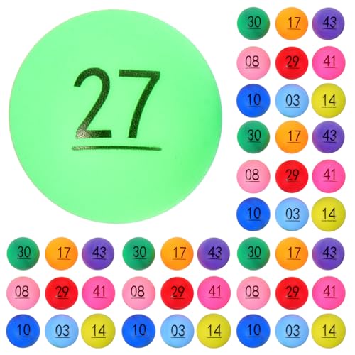 BESTonZON 50 Stück Digitaler Zweifarbiger Lotterieball Bunte Pong-bälle Lotteriekugeln Zur Unterhaltung Sphäre Partybälle Bälle Für Die Party Pflücken Bälle Für Die Heimparty Pp Colorful BESTonZON 50 Stück Digitaler Zweifarbiger Lotterieball Bunte Pong-bälle Lotteriekugeln Zur Unterhaltung Sphäre Partybälle Bälle Für Die Party Pflücken Bälle Für Die Heimparty Pp Colorful von BESTonZON