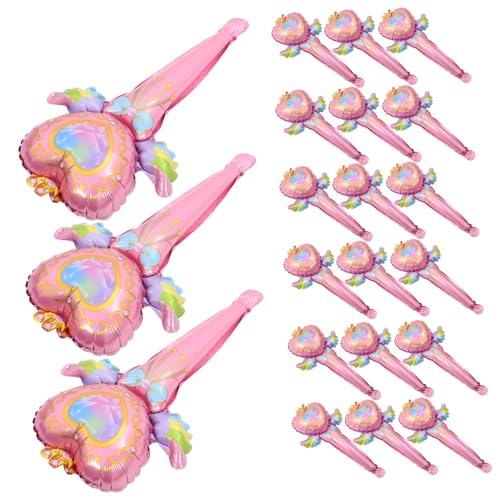 BESTonZON 50 Stück Fairy Wand Folienballons Handlich Party Deko in Langlebige Aluminiumfolie Vielseitig für Innen Außen Zauberhafte für Geburtstags und Eventgestaltung von BESTonZON