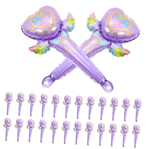 BESTonZON 50 Stück Folienballons in Form Einer Handlichen Feenstab Luftballons Aluminiumfolie Cartoon Design Robust und Reißfest als Party Deko und Fotorequisiten für Geburtstagsfeiern und von BESTonZON