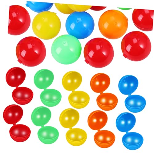 BESTonZON 50 Stück Hohle Loskugeln Bunte Kunststoffkugeln Zum Befüllen Für Tombola Partyspiele Schulveranstaltungen Und Familienfeste Leicht Und Vielseitig Für Verlosungen Und Events von BESTonZON