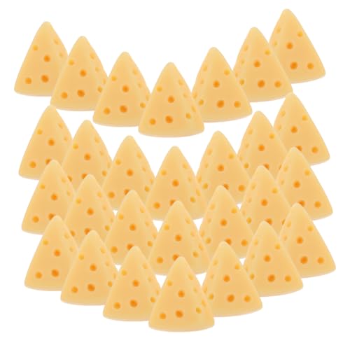 BESTonZON Käse-Charm-Dekorationen Zum Basteln 50 Stück Käse-Ornamente Aus Kunstharz für Bastelprojekte und Dekorative Zwecke von BESTonZON