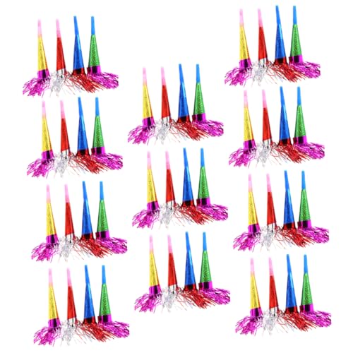 BESTonZON 50 Stück Lautsprecher aus Laserpapier Horn Blowouts Hörner Blowouts Krachmacher Festival Gebläse konferenztisch triffier feiern Krachmacher-Blowouts Blowouts Partygeschenke Plastik von BESTonZON