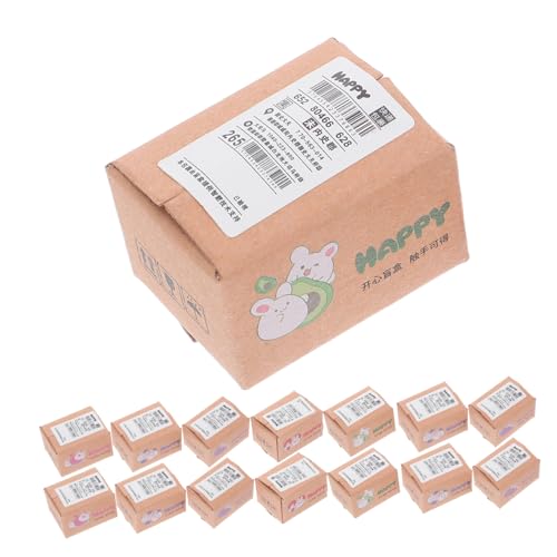 BESTonZON 50 Stück Maßstab Realistische Kleine Verpackungsboxen für Puppenhaus Kreative Geschenkverpackung Praktische Aufbewahrung für Miniaturgeschäft und Mailing von BESTonZON