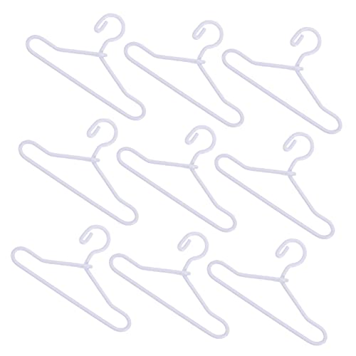 BESTonZON 50 Stück Puppenkleiderbügel Aus Metall Mini-kleiderbügel Für Jungen Und Mädchen Puppengarderoben-unterstützung Puppenzimmer-organisationszubehör von BESTonZON