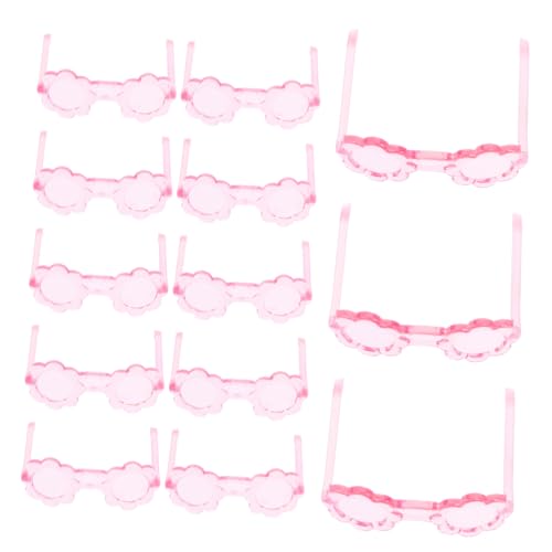 BESTonZON 50 Stück Mini Sonnenbrillen für Puppen Blumen Dekoration Robustes Zubehör für Puppenhaus Rosa für Rollenspiele und Kreative BESTonZON 50 Stück Mini Sonnenbrillen für Puppen Blumen Dekoration Robustes Zubehör für Puppenhaus Rosa für Rollenspiele und Kreative von BESTonZON