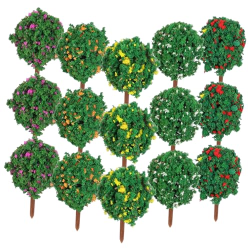 BESTonZON 50 Stück Miniaturbäume für Dörfer Mini-Landschaftsmodell Bäume zum Basteln Miniaturbaum Modellbau Bäume Landschaftsmodell Bäume Simulationsbaum Miniatur-Szenenmodellbäume Plastik von BESTonZON