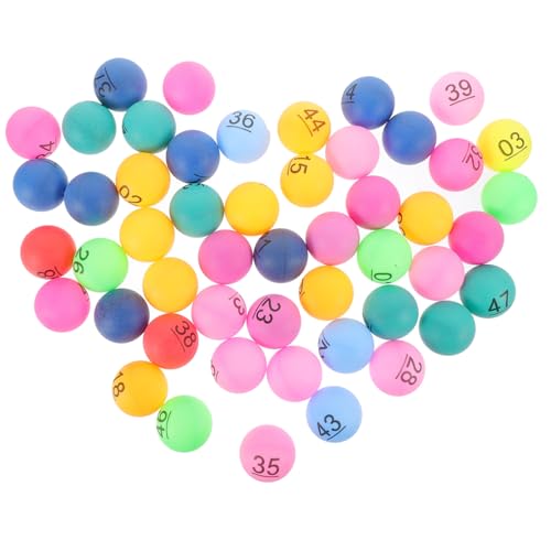 BESTonZON 50 Stück Nummerierte Kunststoff Bälle aus Langlebigem Material Leichte Kleine Spielkugeln mit Zahlen für Partyspiele Tombola Basteln und Veranstaltungen BESTonZON 50 Stück Nummerierte Kunststoff Bälle aus Langlebigem Material Leichte Kleine Spielkugeln mit Zahlen für Partyspiele Tombola Basteln und Veranstaltungen von BESTonZON