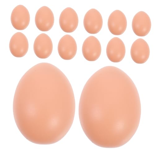 BESTonZON 50 Stück Ostereier Mini Lebensechtes Huhn Künstliche Hühnereier Ostern-dekorationsset Gefälschte Notgroschen Malerei Und Osterdekoration Ei Graffiti-Ei Ostervorräte Khaki Plastik von BESTonZON
