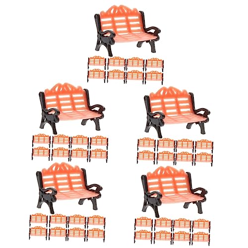 BESTonZON 50 Stück Parkstuhl Modell Stuhl im Freien Miniaturornament puppenstubenmöbel Dollhouse Furniture Spielzeug Modelle Miniaturmöbel Miniatur-Hausmöbel Werkbank Dekorationen Sessel von BESTonZON