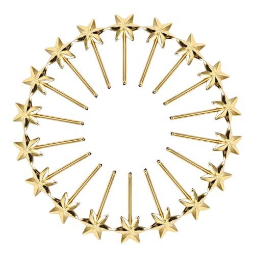 BESTonZON 50 Stück Sechszackiger Sternstab DIY-gefälligkeiten Zauberstab Requisiten Golden Plastik von BESTonZON
