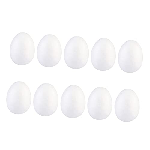 BESTonZON 50 Stück Styroporeier Weiß zum Bemalen und Basteln Stabile DIY Eier für Ostern Familienaktivitäten Vielseitige Dekoration für Festival Hochzeit Halloween Weihnachten von BESTonZON