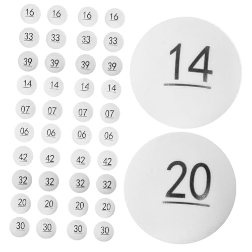 BESTonZON 50 Stück Teiliges Kunststoff Raffle Drawing Bälle Nummeriert Langlebige Farbige Spielkugeln für Tombola Party Events und Gewinnspiele Kompakt und Bruchsicher von BESTonZON