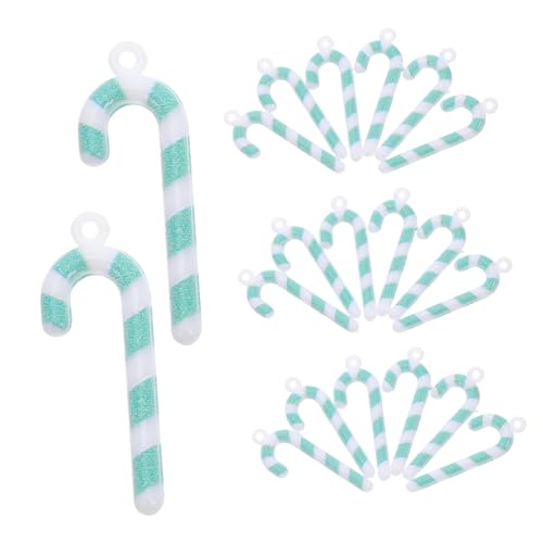 BESTonZON 50 Stück Teiliges Mini Candy Cane Grün Gestreifte DIY Bastelanhänger Dekorative Weihnachtsornamente für Partydeko und Heimzubehör BESTonZON 50 Stück Teiliges Mini Candy Cane Grün Gestreifte DIY Bastelanhänger Dekorative Weihnachtsornamente für Partydeko und Heimzubehör von BESTonZON