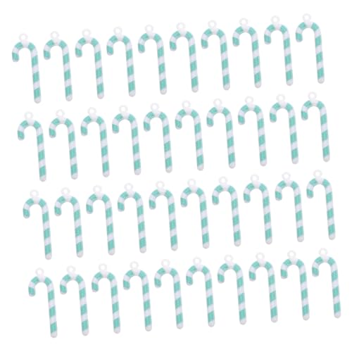 BESTonZON 50 Stück Teiliges Mini Candy Cane Grüne Gestreifte Weihnachtsanhänger DIY Bastelzubehör für Festliche Partydekoration und Tisch-Ornamente BESTonZON 50 Stück Teiliges Mini Candy Cane Grüne Gestreifte Weihnachtsanhänger DIY Bastelzubehör für Festliche Partydekoration und Tisch-Ornamente von BESTonZON