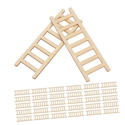 BESTonZON 50 Stück Teiliges Mini Holzleiter- Kompakte Puppenhaus DIY Treppe Realistische Miniatur Holzleiter für Feengarten und Puppenhaus Landschaftsdekor für Bastelprojekte BESTonZON 50 Stück Teiliges Mini Holzleiter- Kompakte Puppenhaus DIY Treppe Realistische Miniatur Holzleiter für Feengarten und Puppenhaus Landschaftsdekor für Bastelprojekte von BESTonZON