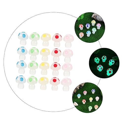 BESTonZON 50 Stück Teiliges Mini Resin Pilz Figuren Leuchtende Kleine Deko Pilze aus Harz Bunte Miniatur Pilz Dekofiguren für Garten Minigarten Puppenhaus und Topfpflanzen Leicht und Sicher BESTonZON 50 Stück Teiliges Mini Resin Pilz Figuren Leuchtende Kleine Deko Pilze aus Harz Bunte Miniatur Pilz Dekofiguren für Garten Minigarten Puppenhaus und Topfpflanzen Leicht und Sicher von BESTonZON