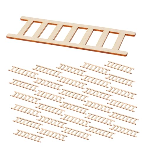 BESTonZON 50 Stück Teiliges Miniatur Holzleiter Kompakte Stabile Puppenhaus Treppe Vielseitig für DIY Dollhouse Dekor Kindgerechtes Design für Miniatur Feengarten und Landschaftsmodelle BESTonZON 50 Stück Teiliges Miniatur Holzleiter Kompakte Stabile Puppenhaus Treppe Vielseitig für DIY Dollhouse Dekor Kindgerechtes Design für Miniatur Feengarten und Landschaftsmodelle von BESTonZON