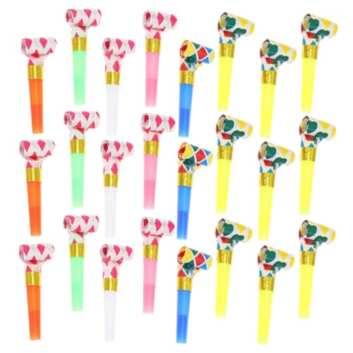 BESTonZON 50 Stück Teiliges Partygebläse Bunte Musikalische Geburtstags Blowouts aus Sicherem PVC Laute Partytröten für Kindergeburtstag Hochzeit Halloween und Festliche Anlässe als von BESTonZON