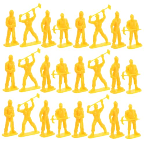 BESTonZON 50 Stück Miniaturfiguren Für Kinder Bauarbeiter Realistische Simulation Spielzeug Für Fantasievolles Spielen Und Sammeln von BESTonZON