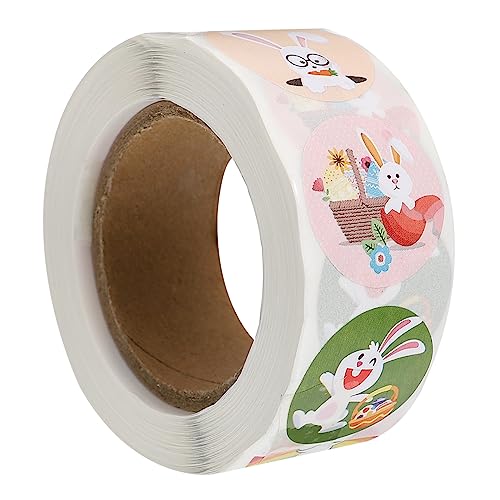 BESTonZON 500 Pcs 1 Rolle Aufkleber Ostern Dekorationen Party Zubehör Papier von BESTonZON