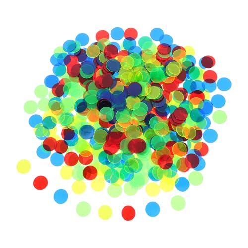 BESTonZON 500 Stück Bunte Plastik Bingo Chips Zählmarken Zufällig für Bingo Spiele und Lernaktivitäten für Zählen Sortieren und Gruppenbildung BESTonZON 500 Stück Bunte Plastik Bingo Chips Zählmarken Zufällig für Bingo Spiele und Lernaktivitäten für Zählen Sortieren und Gruppenbildung von BESTonZON