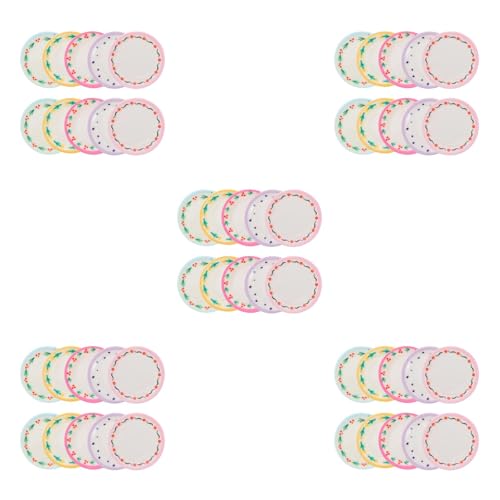 BESTonZON 50Pcs Mini Dollhouse Accessoires Winzige Teller Mini House Plate Dekorationen Tun Spielzeug Spielzeug Miniaturpuppenpuppen Miniatur -Tischgeschirr Szene Layout Requisiten von BESTonZON