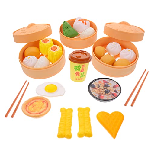 BESTonZON 58St Küchenspielzeug küche puppenspielzeug Hühnerspielzeug Dim-Sum- Chinesisches Frühstücksspielzeug Rollenspiel- vortäuschen Plastik Colorful von BESTonZON
