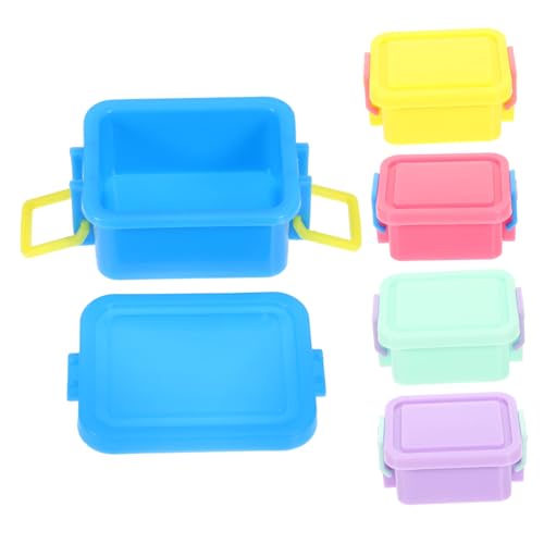 BESTonZON 5Er-Box Puppenhaus-Aufbewahrungsbox Puppenhaus Aufbewahrungsbox Puppenhaus Dekoration Puppenhaus Accessoires Aufbewahrungsbox Behälter Korb Puppenhauskoffer Mini- -Dekore Abs von BESTonZON