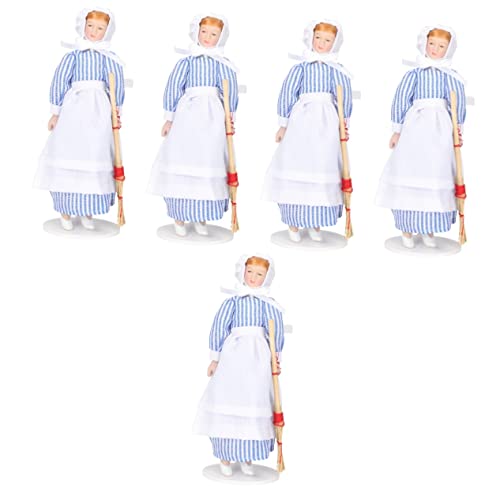 BESTonZON 5st Mini-Menschen-deokr Minispielzeug Für Kinder Dienstmädchenfiguren Minifigurenmodelle Mini-dekor Mikrospielzeug Mini-Menschen-Figuren Kinder Dekor Stoff Miniatur Spielzeugzimmer von BESTonZON