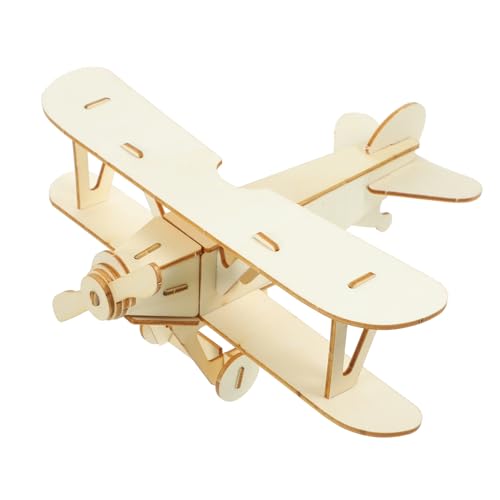 BESTonZON 5St Flugzeugpuzzle aus Holz Kinder bastelset basteln für Kinder Flugzeugspielzeug aus Holz 3D-Puzzle mitbringsel Kindergeburtstag Flugzeugmodell aus Holz von BESTonZON