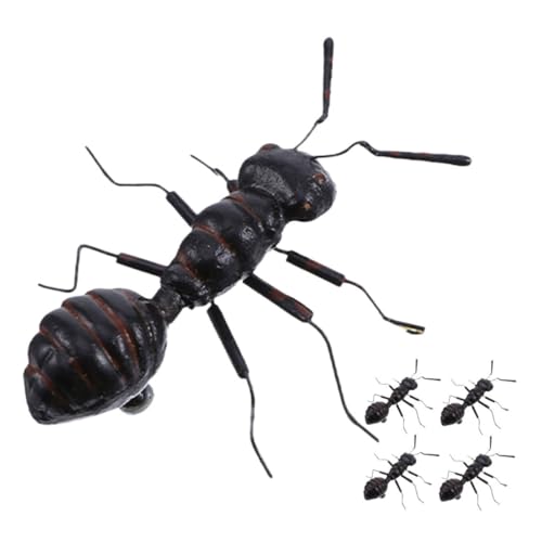 BESTonZON 5 Stücke High Fidelity Ant Skulpturen Ton Insekten Große Ant Modelle für Schreibtisch und Garten von BESTonZON