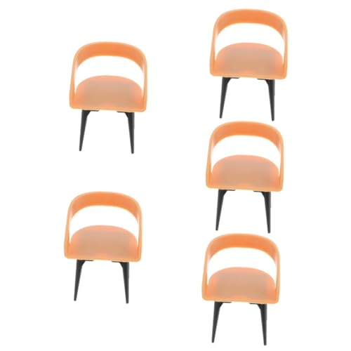 BESTonZON 5St Mini-Simulationsstuhl Puppenmöbel Miniatur-Stuhlmöbel Miniatures Stühle Puppenhaus aus Holz Miniatur-Küchenzubehör Mini-Esszimmerstuhl Esstisch Spielzeugzimmer Geschirr Modell von BESTonZON