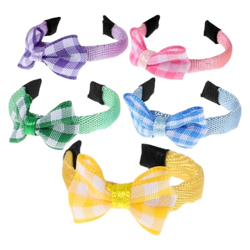 BESTonZON Puppenhaus-zubehör 5-teiliges Mini-Bogen-Stirnband-Set Kinder-haarstyling-Requisiten Für Fantasievolles Spielen von BESTonZON