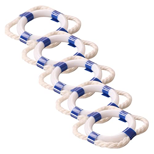 BESTonZON 5St Rettungsringmodell spaß plastikenten Nautische Dekoration gartendeko hängende obstkörbe für die küche hängender Obstkorb Rettungsringschmuck nautische Rettungsring-Dekore Blue von BESTonZON