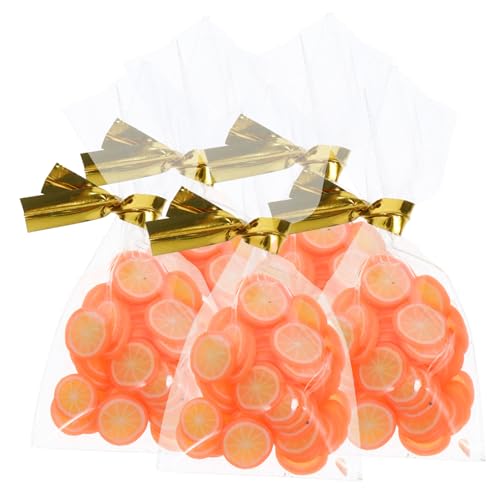 BESTonZON 5St Süßigkeiten Modell süße Zapfen süße Taschen Beutel die Miniaturfiguren puppenhaus Einrichtung tun so, als würden stütze verpacktes Obstdekor Gummi Orange von BESTonZON
