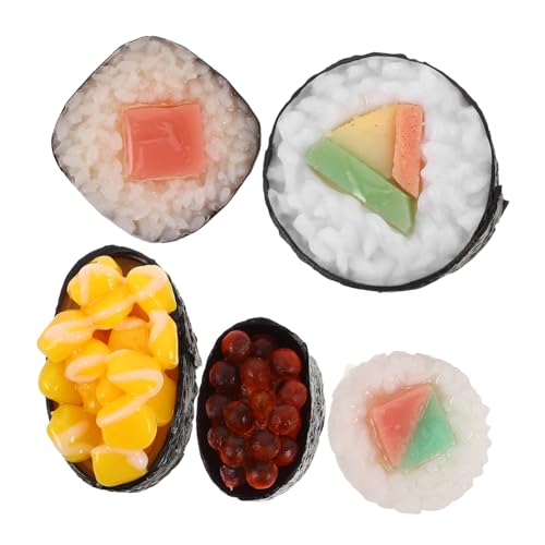 BESTonZON 5St Sushi-Modell künstliches Modell Foto Quaste Mehrzweckgriffe LCD-Puppenhaus Reis Requisiten Sushi zubehör Sushi-Deko simuliertes Essen realistisches gefälschtes Essen PVC BESTonZON 5St Sushi-Modell künstliches Modell Foto Quaste Mehrzweckgriffe LCD-Puppenhaus Reis Requisiten Sushi zubehör Sushi-Deko simuliertes Essen realistisches gefälschtes Essen PVC von BESTonZON