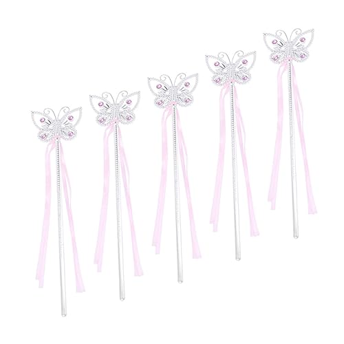 BESTonZON 5St Zauberstab Schmetterlingsflügel für Mädchen Schmetterlingsflügel für Frauen Schmetterlingsohrringe für Frauen Mädchenparty-Fee-Zauberstäbe Schmetterlinge Zauberstäbe Plastik von BESTonZON