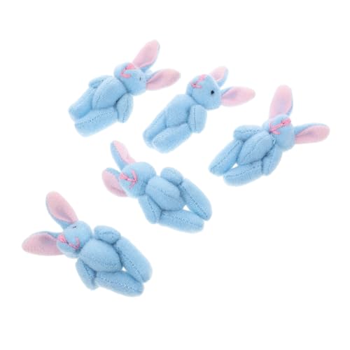 BESTonZON 5St gemeinsames Kaninchen für mini plüschhase Hochzeitsspielzeug Tischfiguren Miniaturstatue Plüschhasenspielzeug Partybevorzugungsspielzeug kurzer Plüsch Sky-Blue BESTonZON 5St gemeinsames Kaninchen für mini plüschhase Hochzeitsspielzeug Tischfiguren Miniaturstatue Plüschhasenspielzeug Partybevorzugungsspielzeug kurzer Plüsch Sky-Blue von BESTonZON